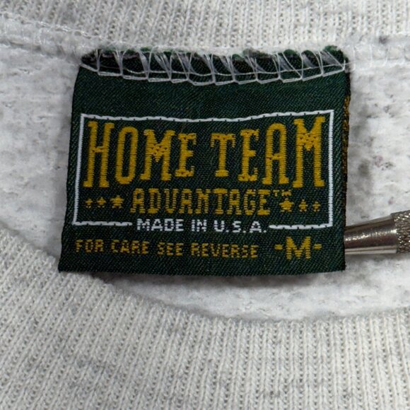 Vintage 90s Home Team Advantage USA Flag Sweatshirt Medium Gray Crewneck - Picture 5 of 9